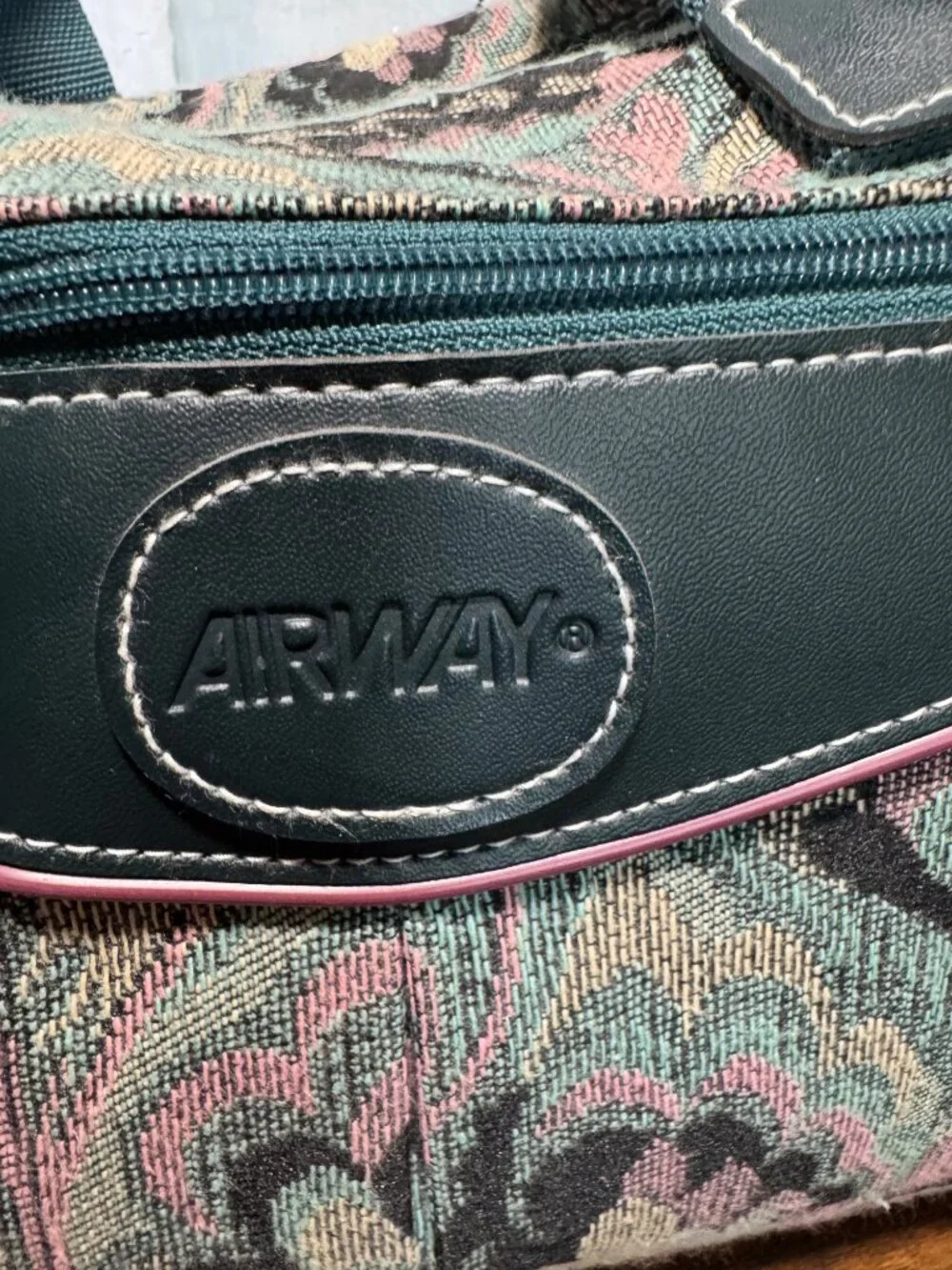 Vintage Airway Floral Tapestry Carry-On Bag – 80s/90s Weekender Travel Satchel